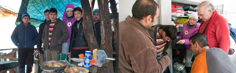 (Photo : Mathilde Duez, première volontaire au service civique à l’ unité locale de Saint-Omer, en mission d’assistance envers les migrants.)